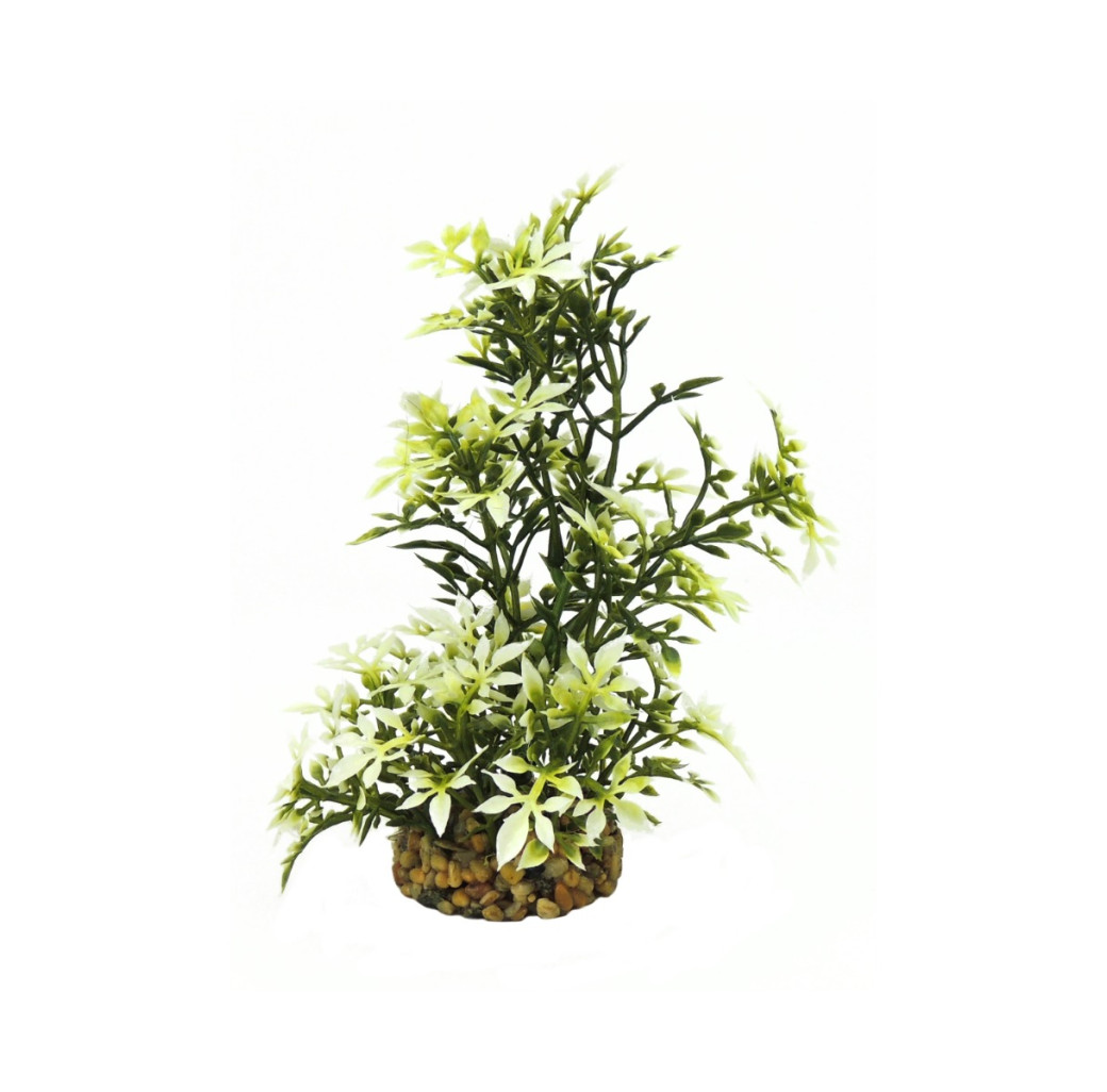 Classic Artificial Plant - Leaf Plant White/Dark Green - Image 2