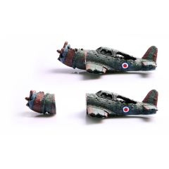 Buy Aqua One Magnetic Glass Wrecked Bomber | Floating Aquarium Ornament Canada